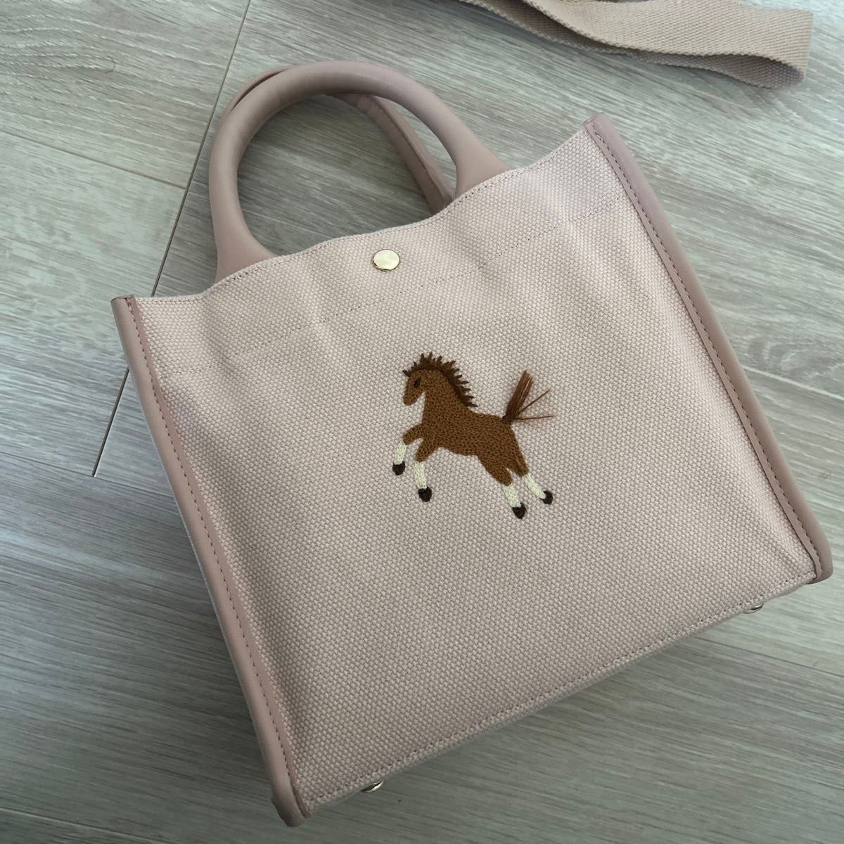 SEVENTEN ワンポイント刺繍トートバッグ(ピンク/ミニ)|Yahoo SEVENTEN ワンポイント刺繍トートバッグ(ピンク/ミニ)|Yahoo