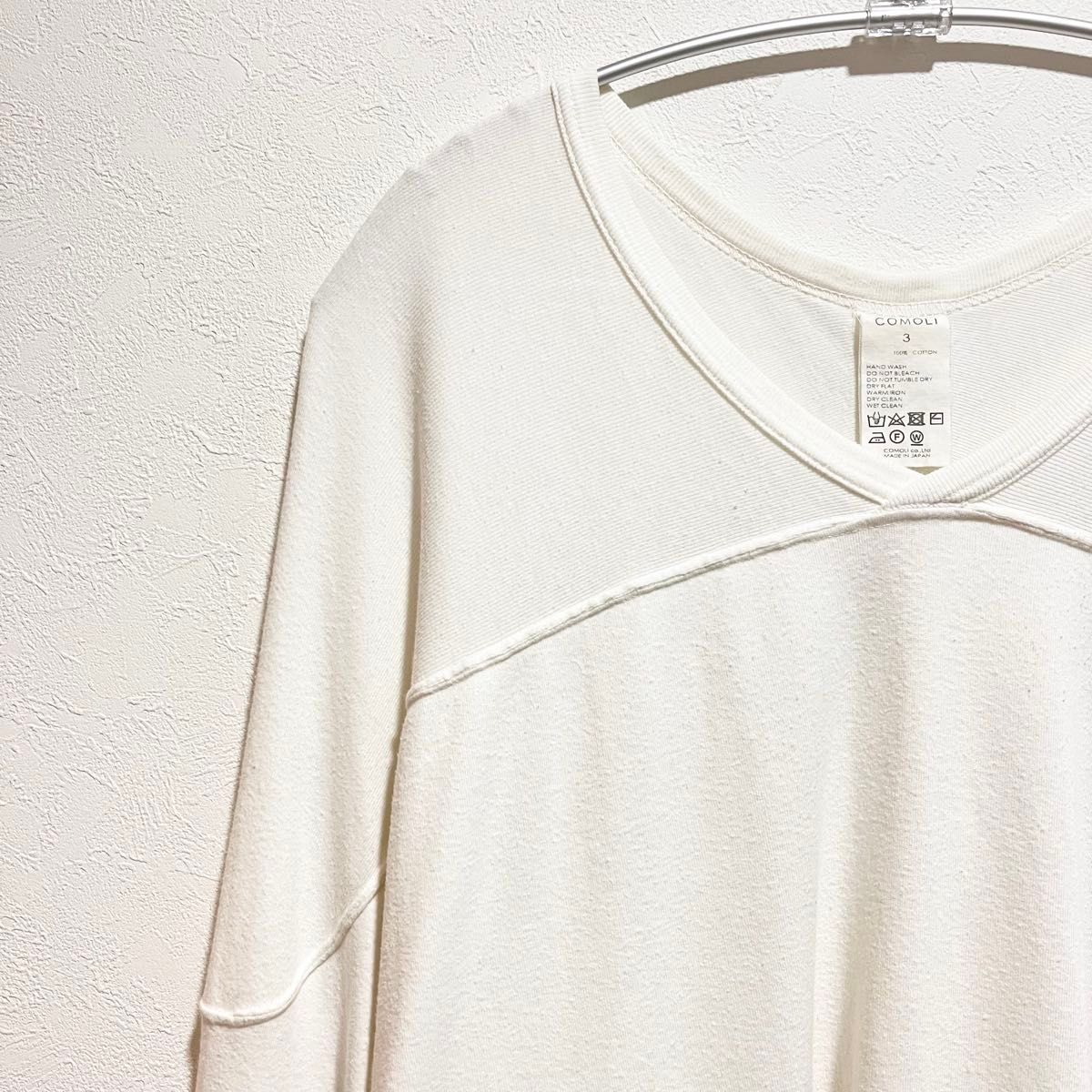COMOLI コモリ オーバー コットンフライス ホッケーシャツ size3 COMOLI コモリ オーバー コットンフライス ホッケーシャツ size3