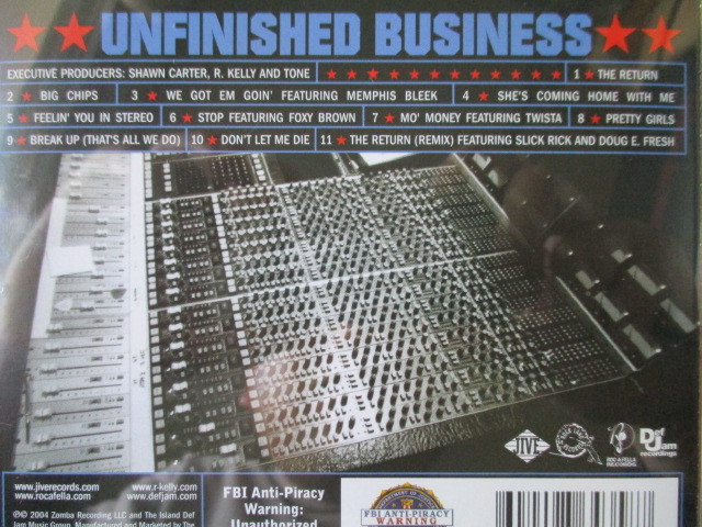 R.Kelly & Jay-Z/Unfinished Business R.ケリー&ジェイ・Z 2004年 傑作名盤♪！ 廃盤♪！2大カリスマによる、超豪華な、コラボ・アルバム♪_画像3