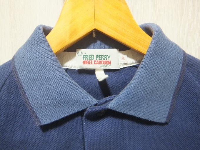 FRED PERRY×NIGEL CABOURN рубашка-поло с коротким рукавом 38 темно-синий * Fred Perry nai гель ke-bon темно-синий Portugal производства 