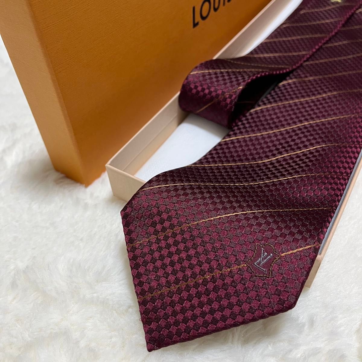 極美品 LOUIS VUITTON ネクタイ マイクロダミエ LVロゴ|Yahoo 極美品 LOUIS VUITTON ネクタイ マイクロダミエ LVロゴ|Yahoo