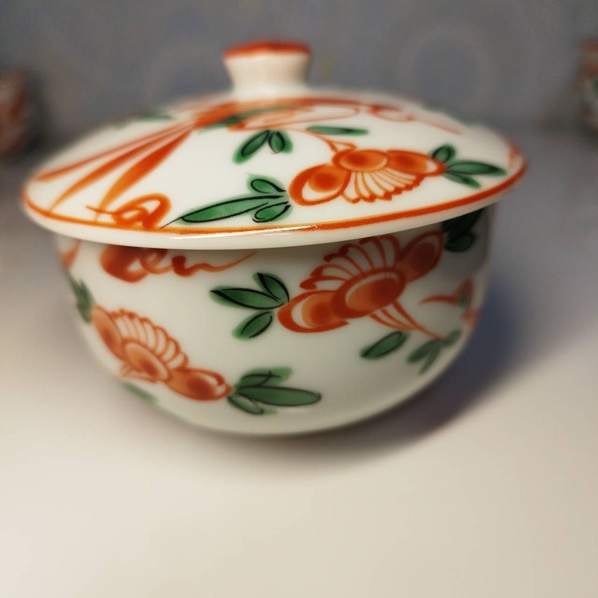 橘吉 たち吉 赤絵 花鳥 蓋付き 湯呑み茶碗 5客セット|Yahoo 橘吉 たち吉 赤絵 花鳥 蓋付き 湯呑み茶碗 5客セット|Yahoo