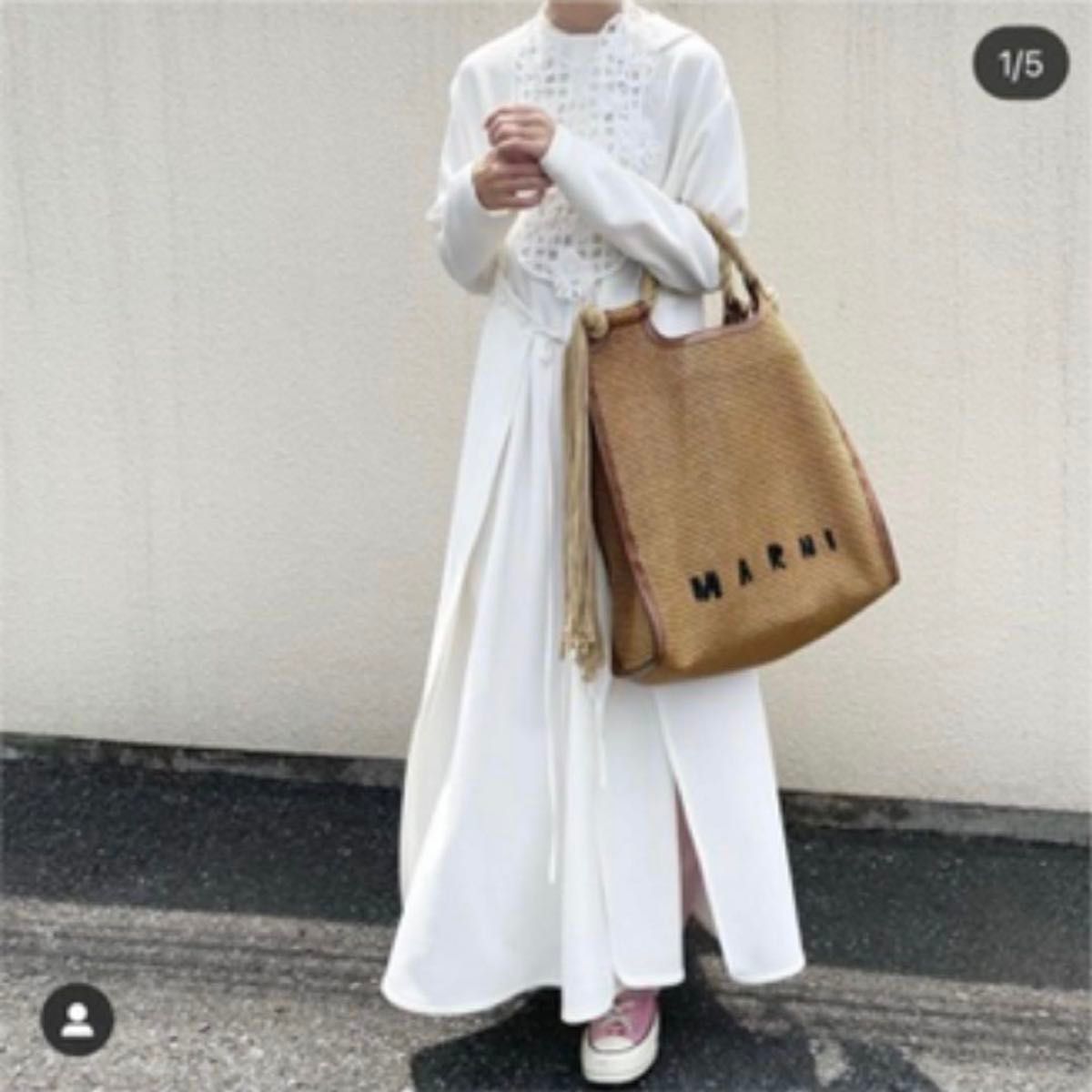 極美品】MARNI マルニ ロープハンドル ラフィア サマーバッグ 極美品】MARNI マルニ ロープハンドル ラフィア サマーバッグ