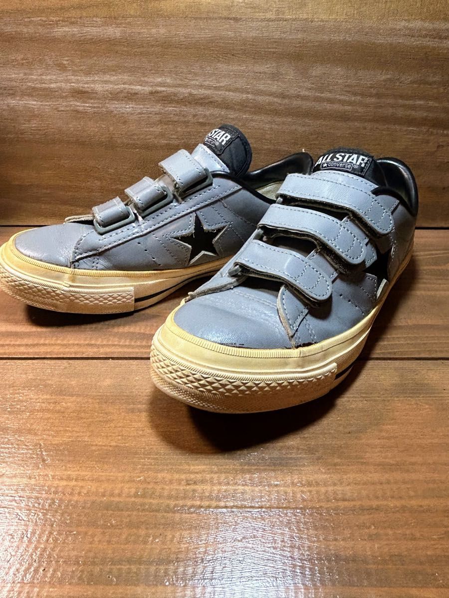 CONVERSE ワンスター ベルクロ グレー 90s 日本製 レアカラー 24 CONVERSE ワンスター ベルクロ グレー 90s 日本製 レアカラー 24