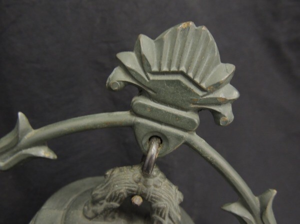 美品】金寿堂謹製 白鳳の鐘 薬師寺 釣り鐘 釣鐘 サイズ約 縦10.0 美品】金寿堂謹製 白鳳の鐘 薬師寺 釣り鐘 釣鐘 サイズ約 縦10.0