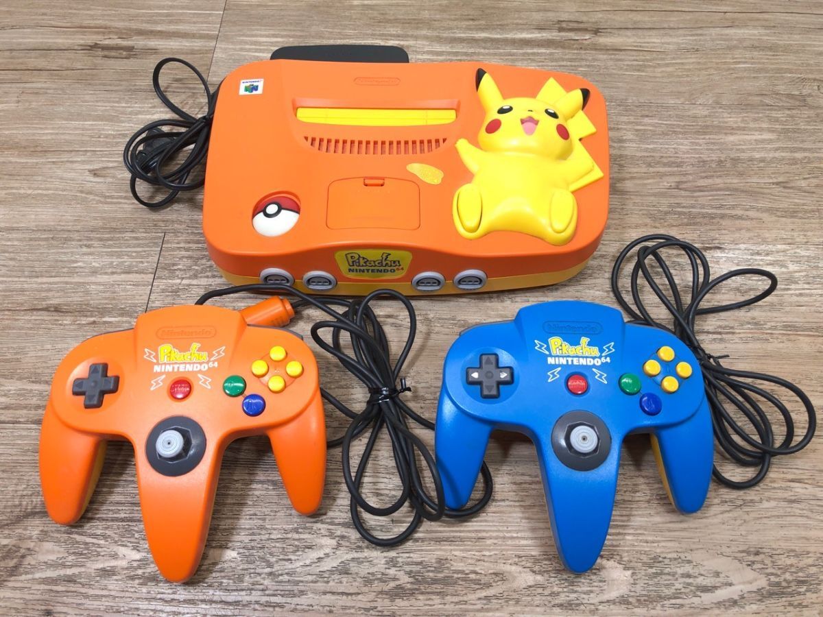 人気のクリスマスアイテムがいっぱい! 5/222 【ジャンク】 NINTENDO64 ピカチュウ NUS-101 オレンジ 本体、アクセサリー
