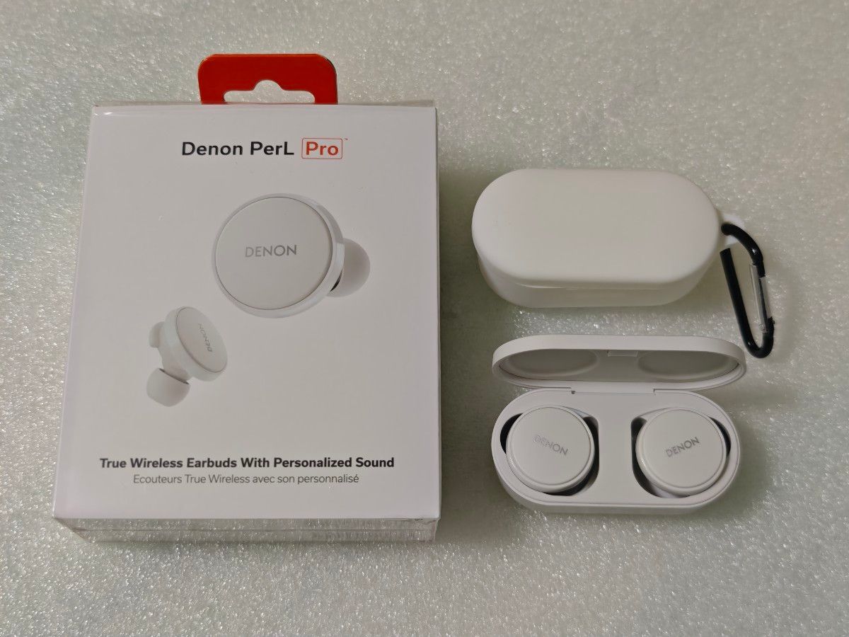 美品 ケース付 Denon PerL Pro 白 ホワイト ワイヤレスイヤホン 美品 ケース付 Denon PerL Pro 白 ホワイト ワイヤレスイヤホン