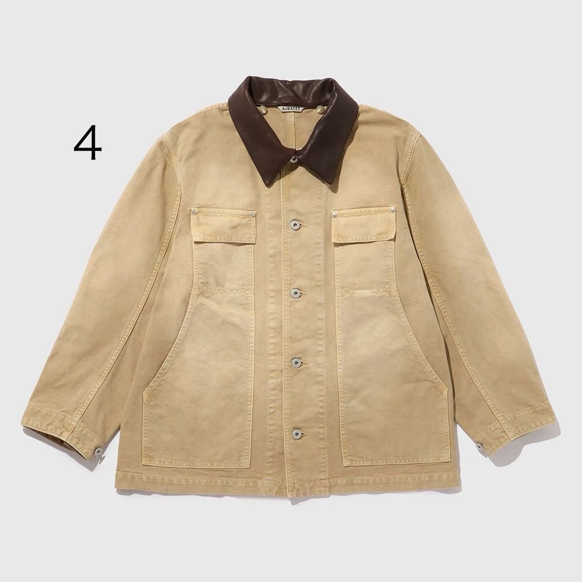 AURALEE ORGANIC COTTON DUCK BLOUSON 4 LIGHT BEIGE|Yahoo AURALEE ORGANIC COTTON DUCK BLOUSON 4 LIGHT BEIGE|Yahoo