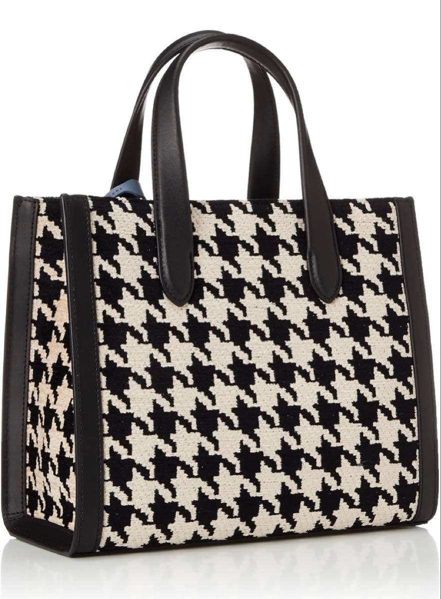 美品】kate spade 千鳥柄のミニトートバッグ ハンドバッグ 春 美品】kate spade 千鳥柄のミニトートバッグ ハンドバッグ 春