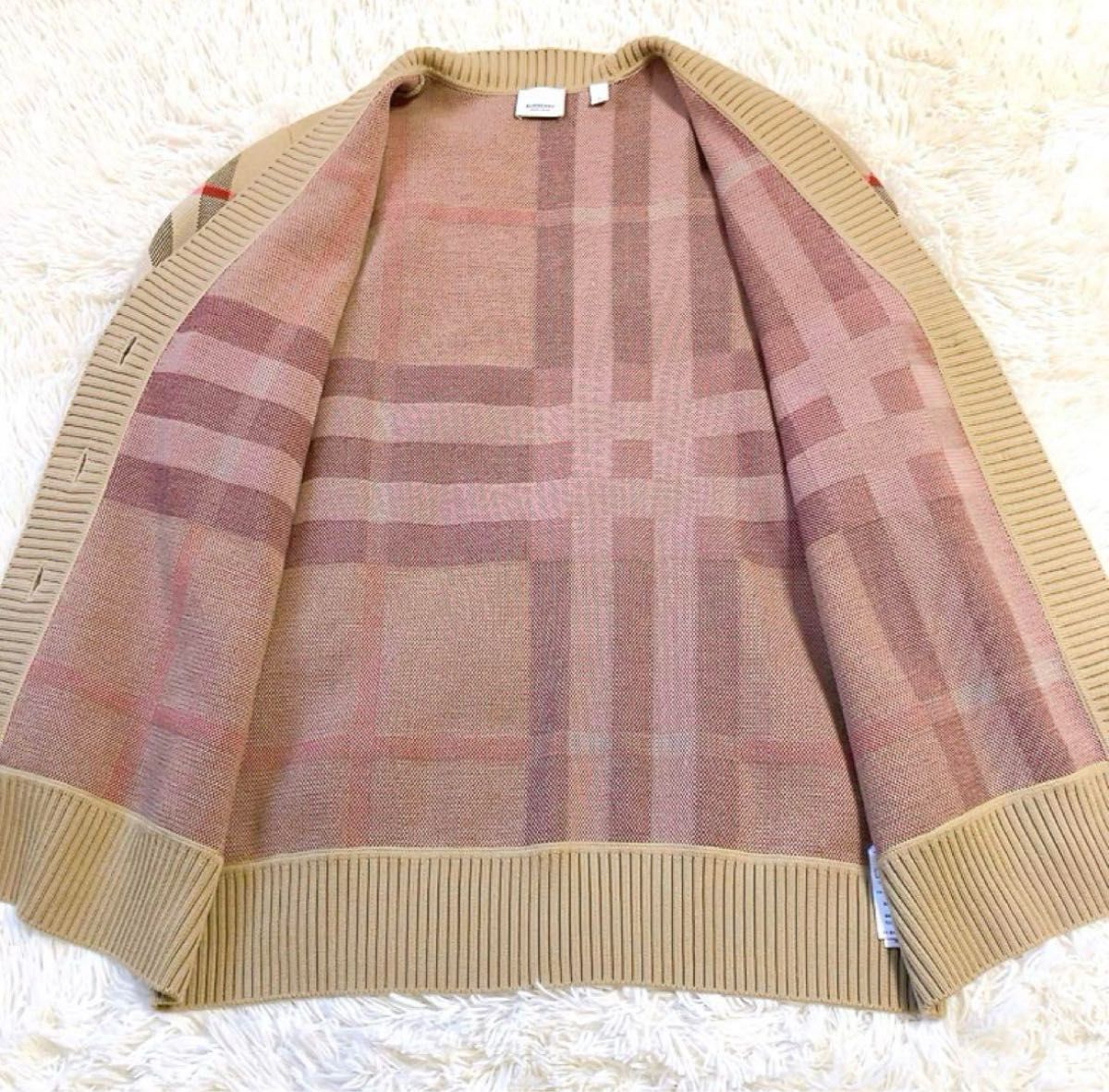 現行】BURBERRY バーバリー ジャカードカーディガン ティッシ期 現行】BURBERRY バーバリー ジャカードカーディガン ティッシ期