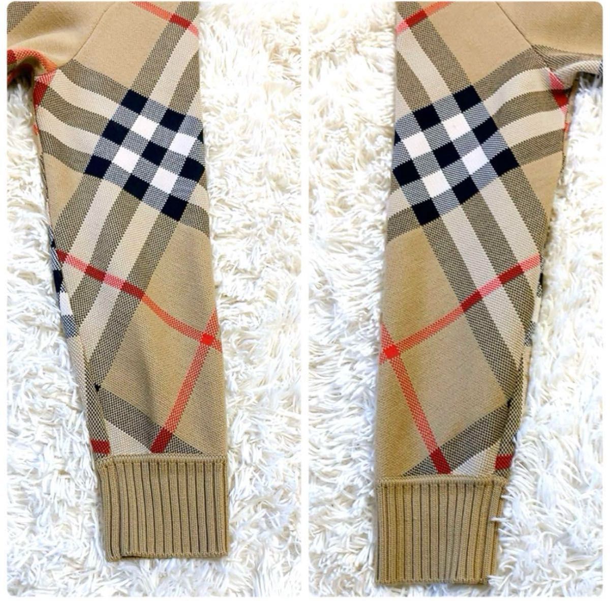 現行】BURBERRY バーバリー ジャカードカーディガン ティッシ期 現行】BURBERRY バーバリー ジャカードカーディガン ティッシ期