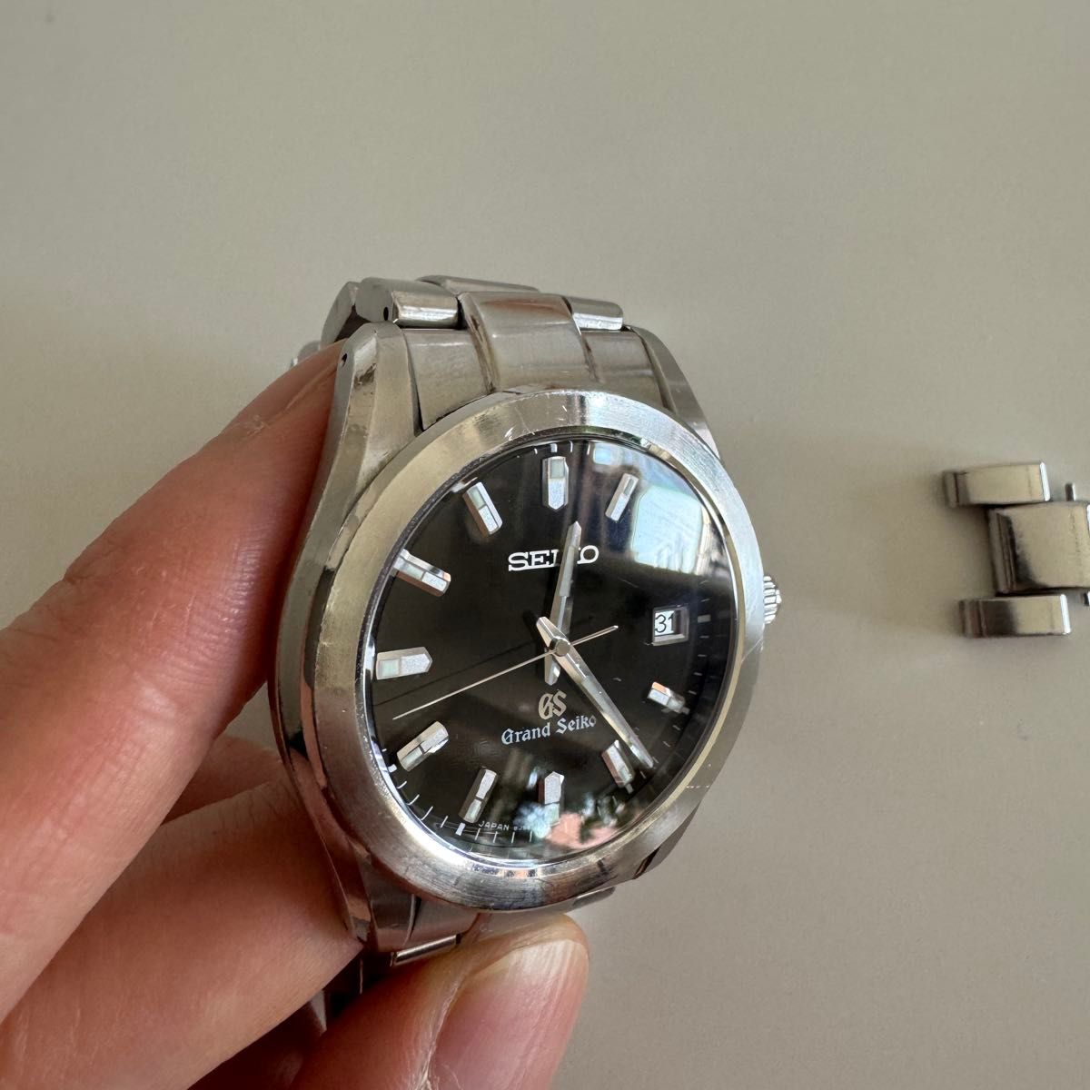 グランドセイコー 腕時計 クォーツ 黒文字盤 GRAND SEIKO GS グランドセイコー 腕時計 クォーツ 黒文字盤 GRAND SEIKO GS