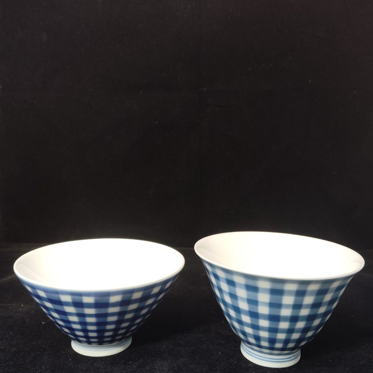 美品】オールド香蘭社 チェック柄 格子柄 湯呑 煎茶碗 小鉢 ミニ 美品】オールド香蘭社 チェック柄 格子柄 湯呑 煎茶碗 小鉢 ミニ