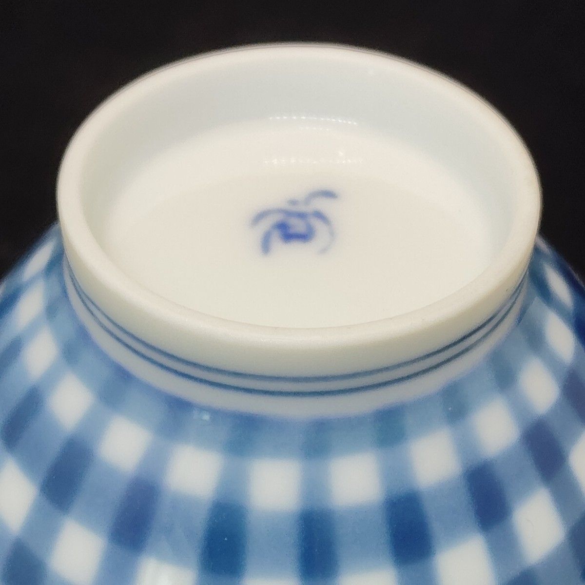 美品】オールド香蘭社 チェック柄 格子柄 湯呑 煎茶碗 小鉢 ミニ 美品】オールド香蘭社 チェック柄 格子柄 湯呑 煎茶碗 小鉢 ミニ