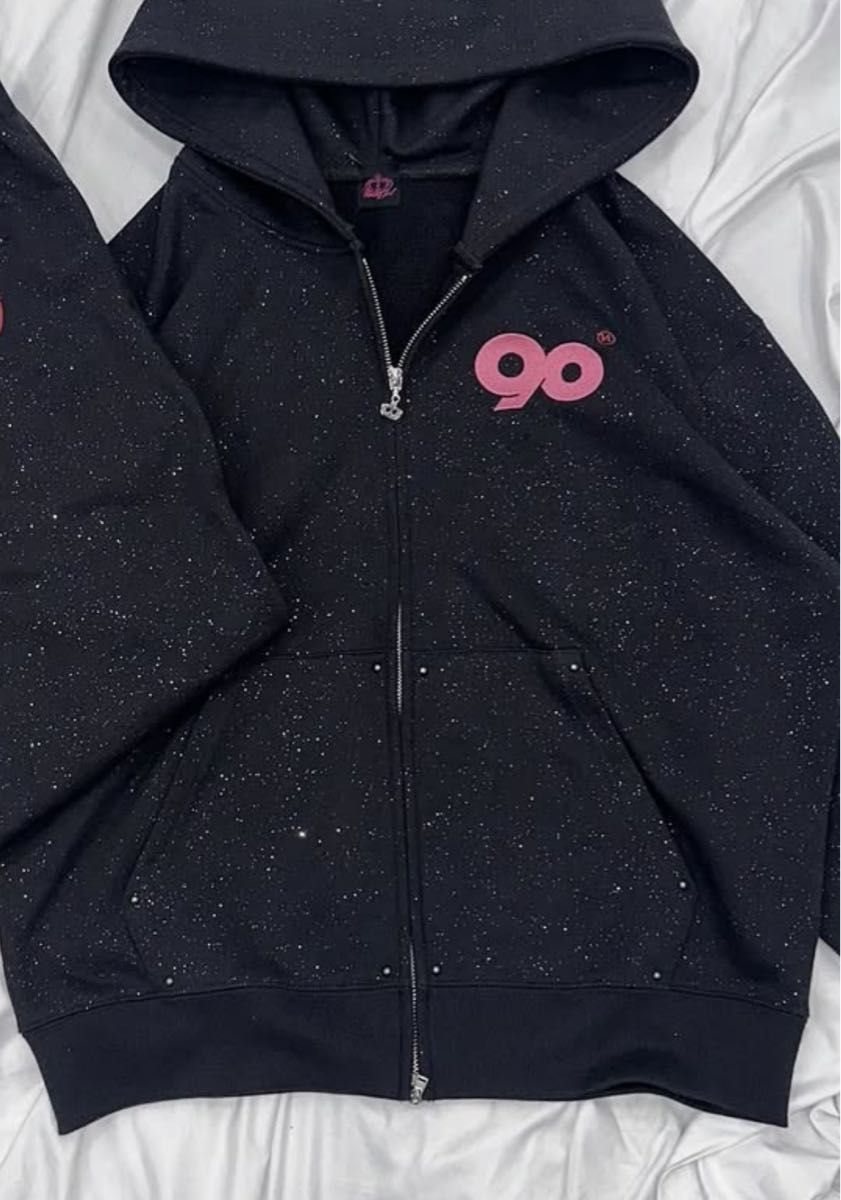 ナインティナインティ9090girl セットアップLogo Zip Hoodie ナインティナインティ9090girl セットアップLogo Zip Hoodie