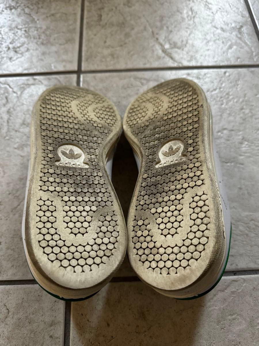 美品】 adidasアディダスタンスミスミュール白緑ホワイト 美品】 adidasアディダスタンスミスミュール白緑ホワイト