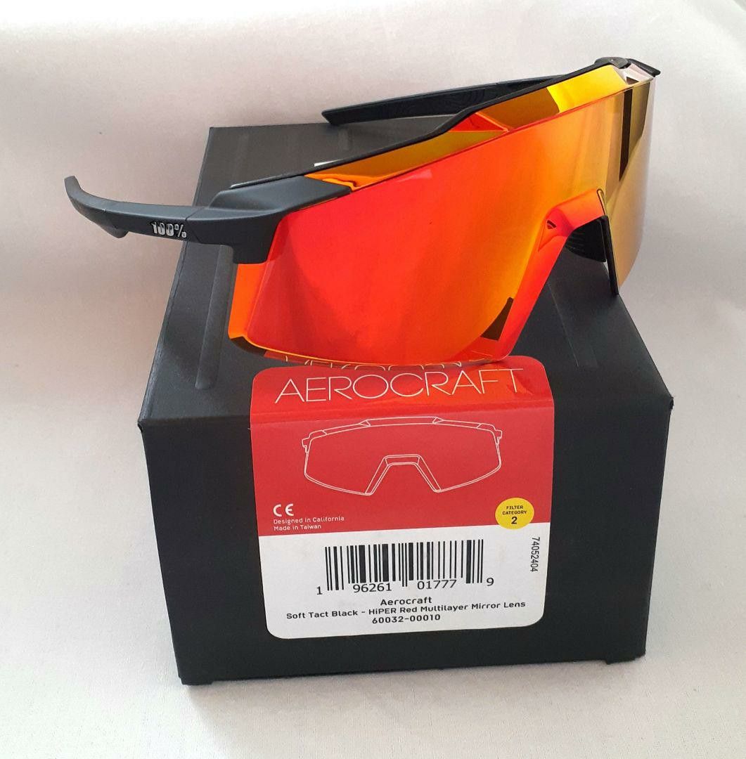 100% Aerocraft ブラック レッド ワンハンドレッド サングラス 100% Aerocraft ブラック レッド ワンハンドレッド サングラス