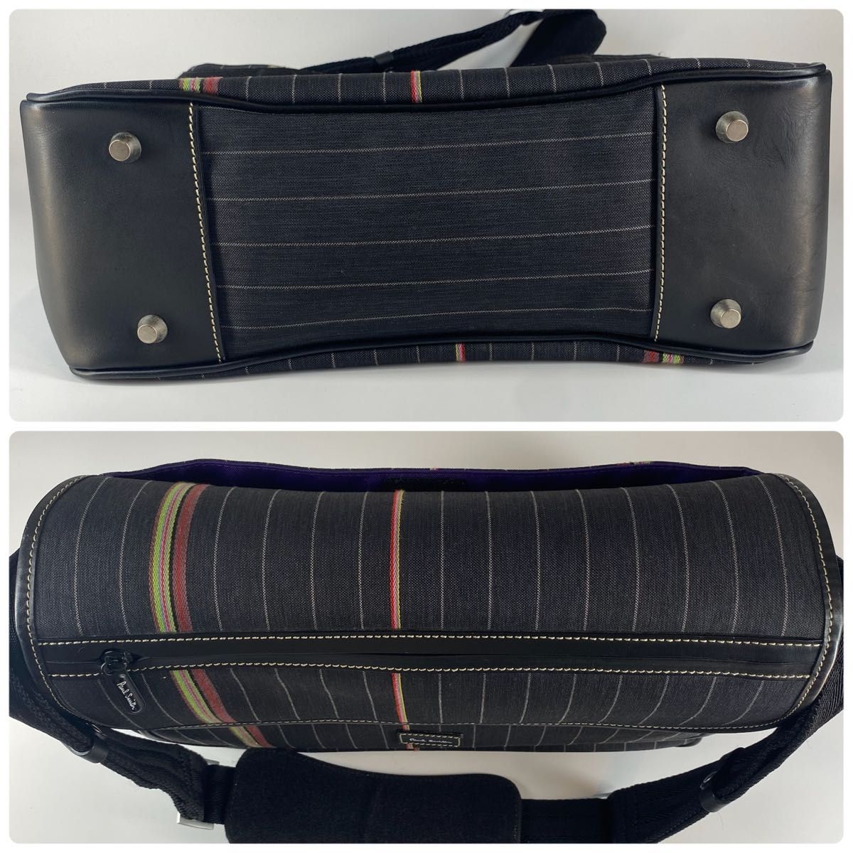 極美品】Paul Smith ポールスミス ショルダーバッグ ストライプ 極美品】Paul Smith ポールスミス ショルダーバッグ ストライプ