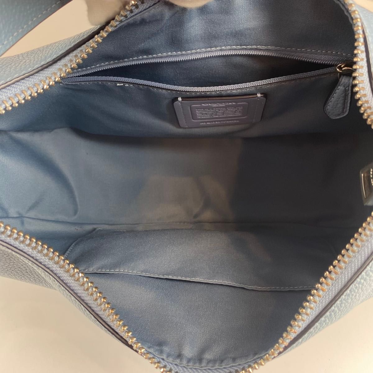 極美品】COACH コーチ エルゴ ホーボー ブルー ワンショルダー 極美品】COACH コーチ エルゴ ホーボー ブルー ワンショルダー