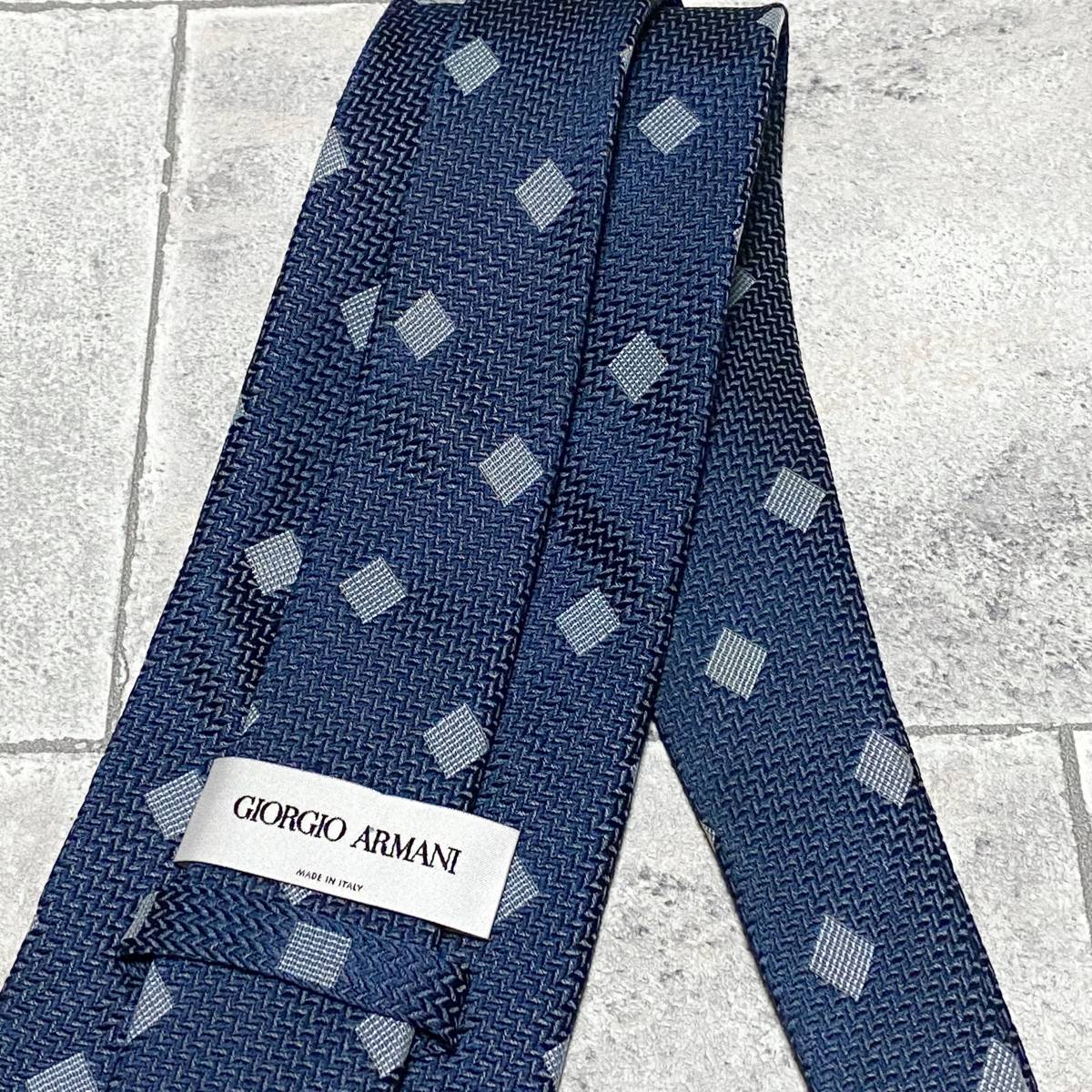 GIORGIO ARMANI ジョルジオ アルマーニ ネクタイ ネイビー イタリア製
