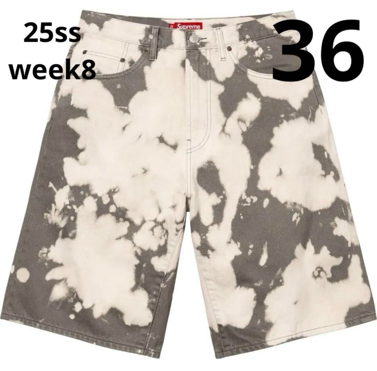 おすすめ Short Denim Baggy Supreme Bleached バギー シュプリーム 36 パンツ