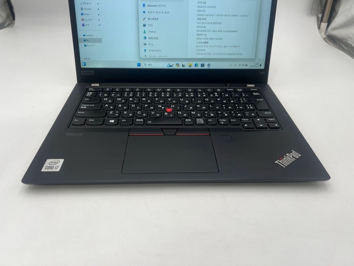 Lenovo ThinkPad X13 / 13 3型 高性能 Core i7-10510U / 高速 Lenovo ThinkPad X13 / 13 3型 高性能 Core i7-10510U / 高速