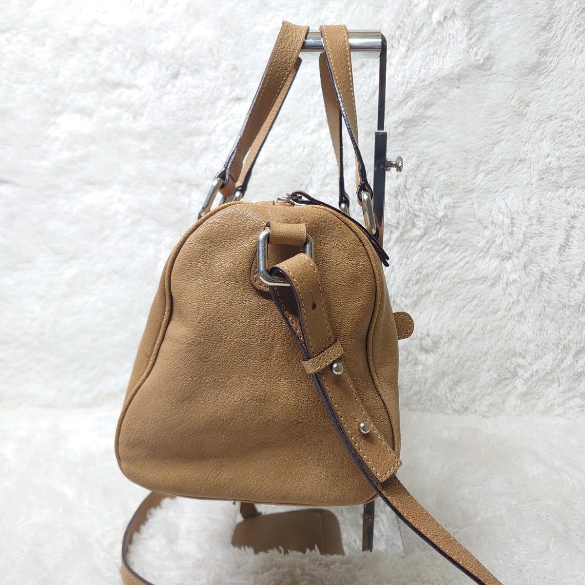 希少】美品 Max Mara マックスマーラ ミニボストン ショルダー 希少】美品 Max Mara マックスマーラ ミニボストン ショルダー