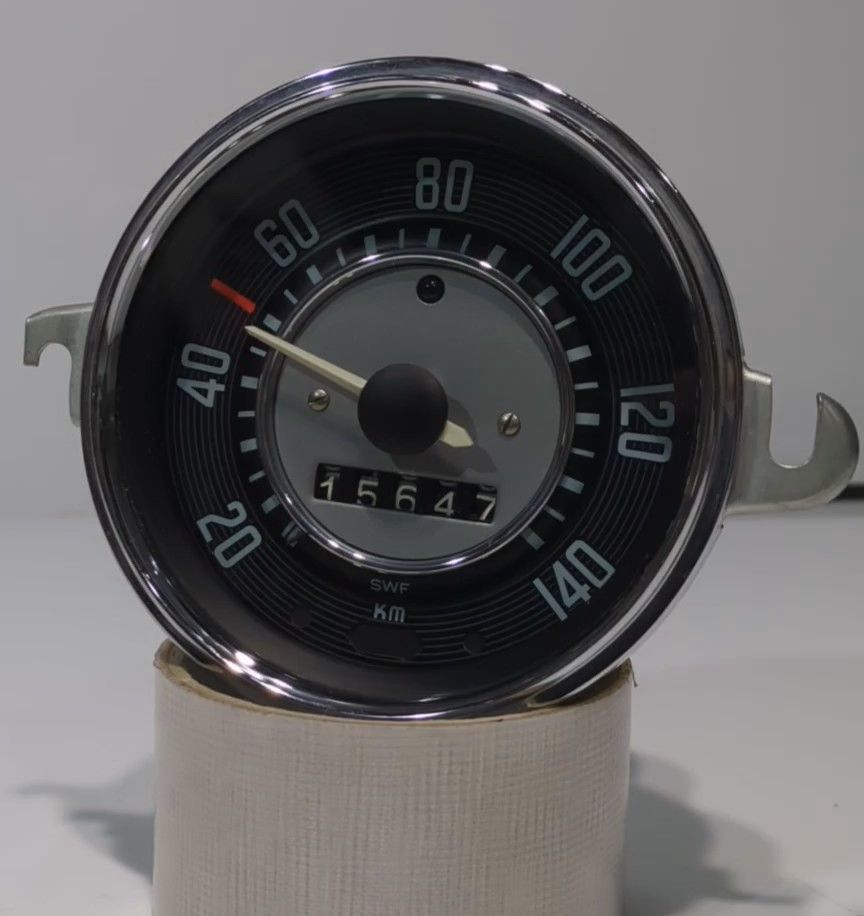 空冷VW TYPE-1 SWF製 スピードメーター Km