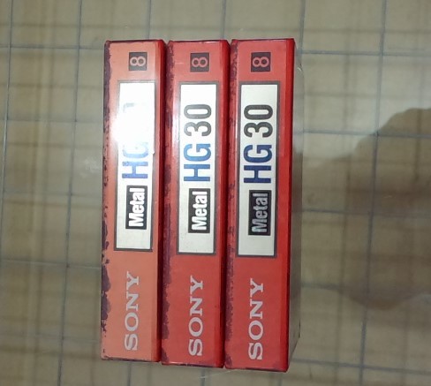 SONY８ミリビデオカセットテープ３０分(3本)P6-30HG未使用品_画像3
