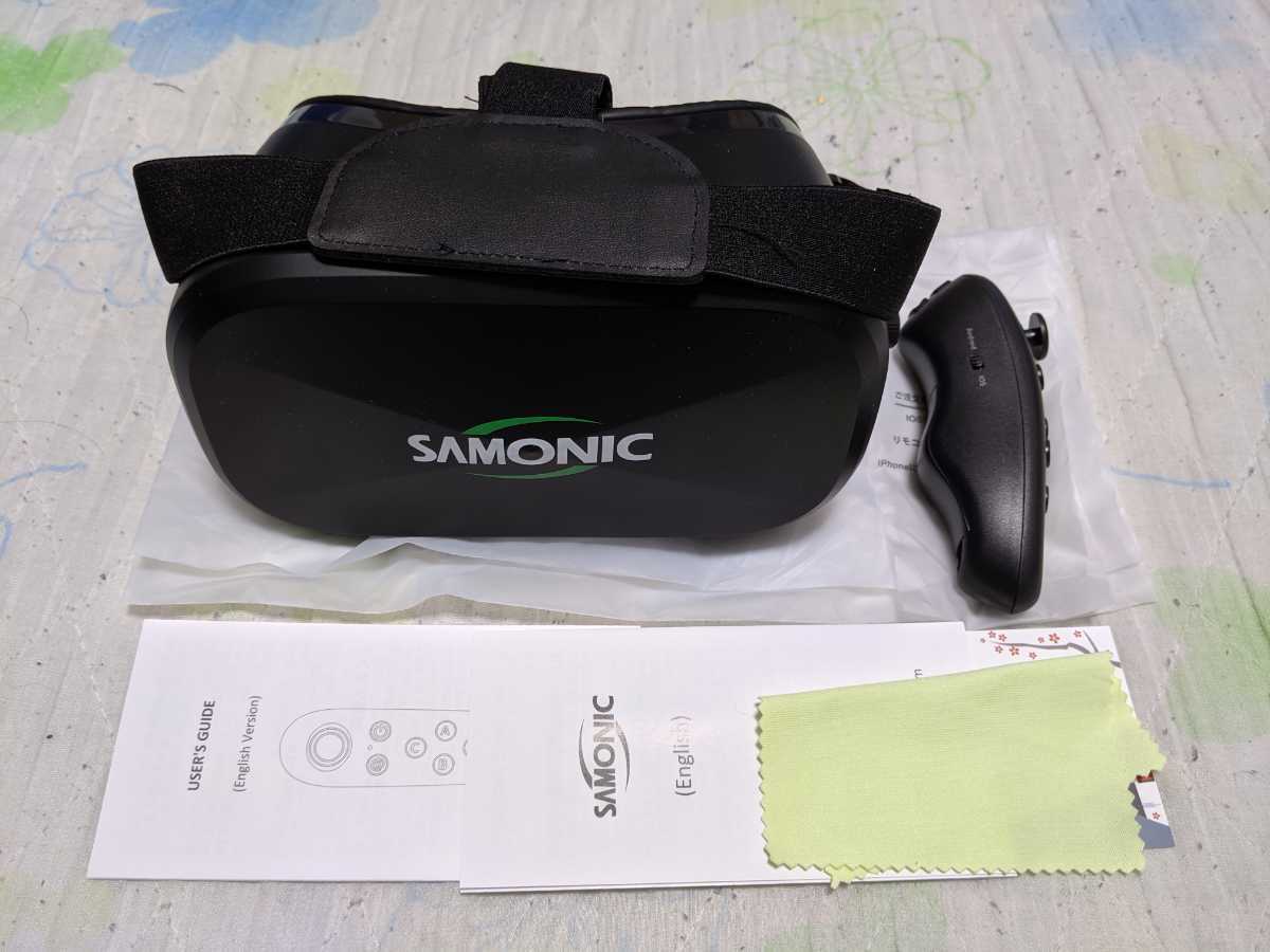 SAMONIC 3D VRゴーグル JP-2-V6S (ブラック) Bluetoothコントローラ、日本語説明書付属_画像1