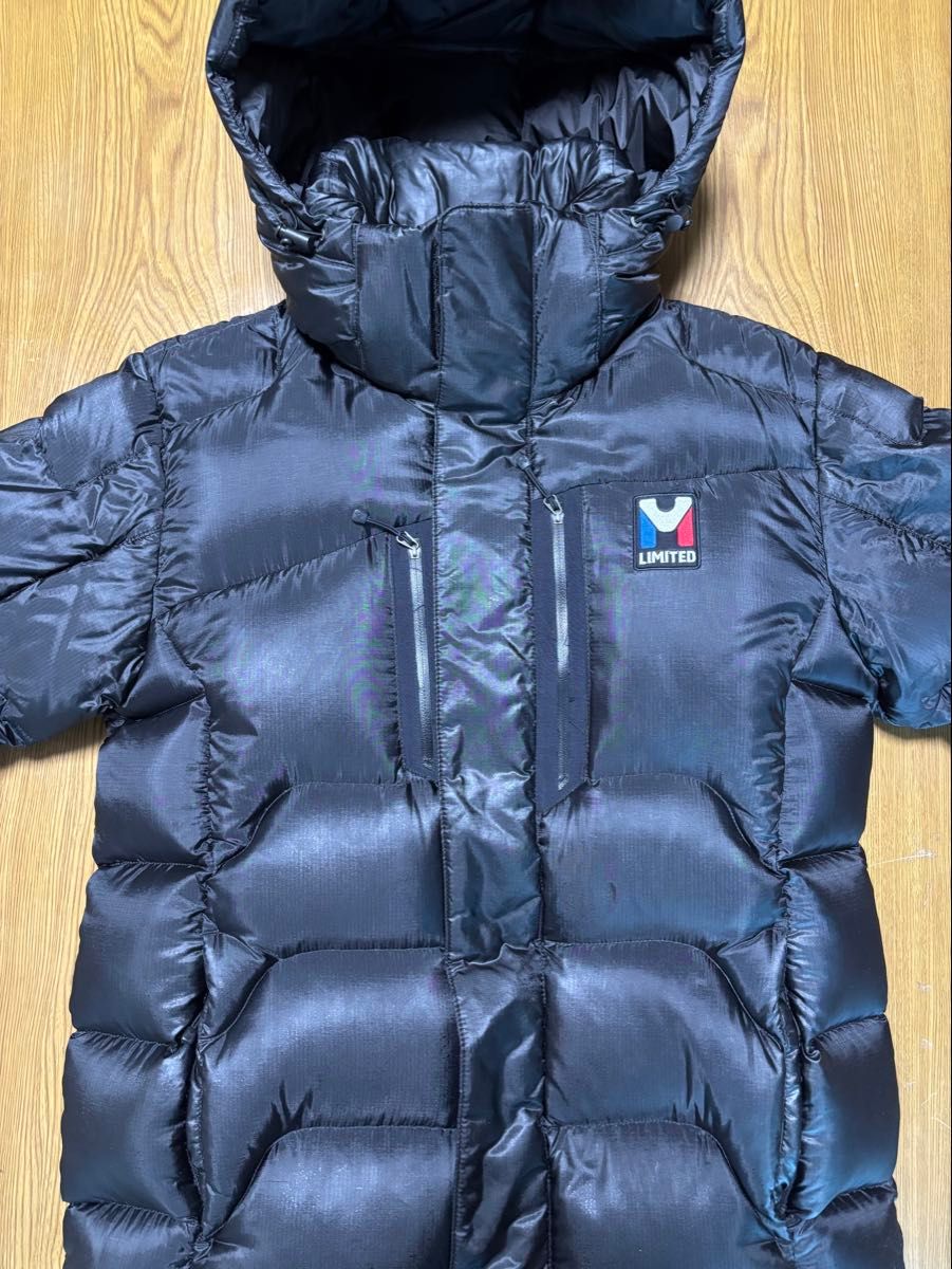 MILLET】ミレーリミテッドダウンジャケット 黒ブラック 95 M良品 MILLET】ミレーリミテッドダウンジャケット 黒ブラック 95 M良品