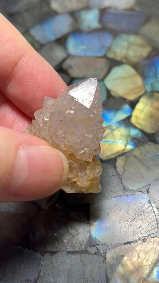希少 サボテン水晶 アメジスト 原石 ファントム入り 天然石 パワーストーン
