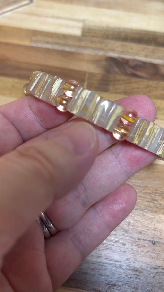 タイチンルチルクォーツ バングル 内径17cm 金運 開運 パワーストーン 天然石