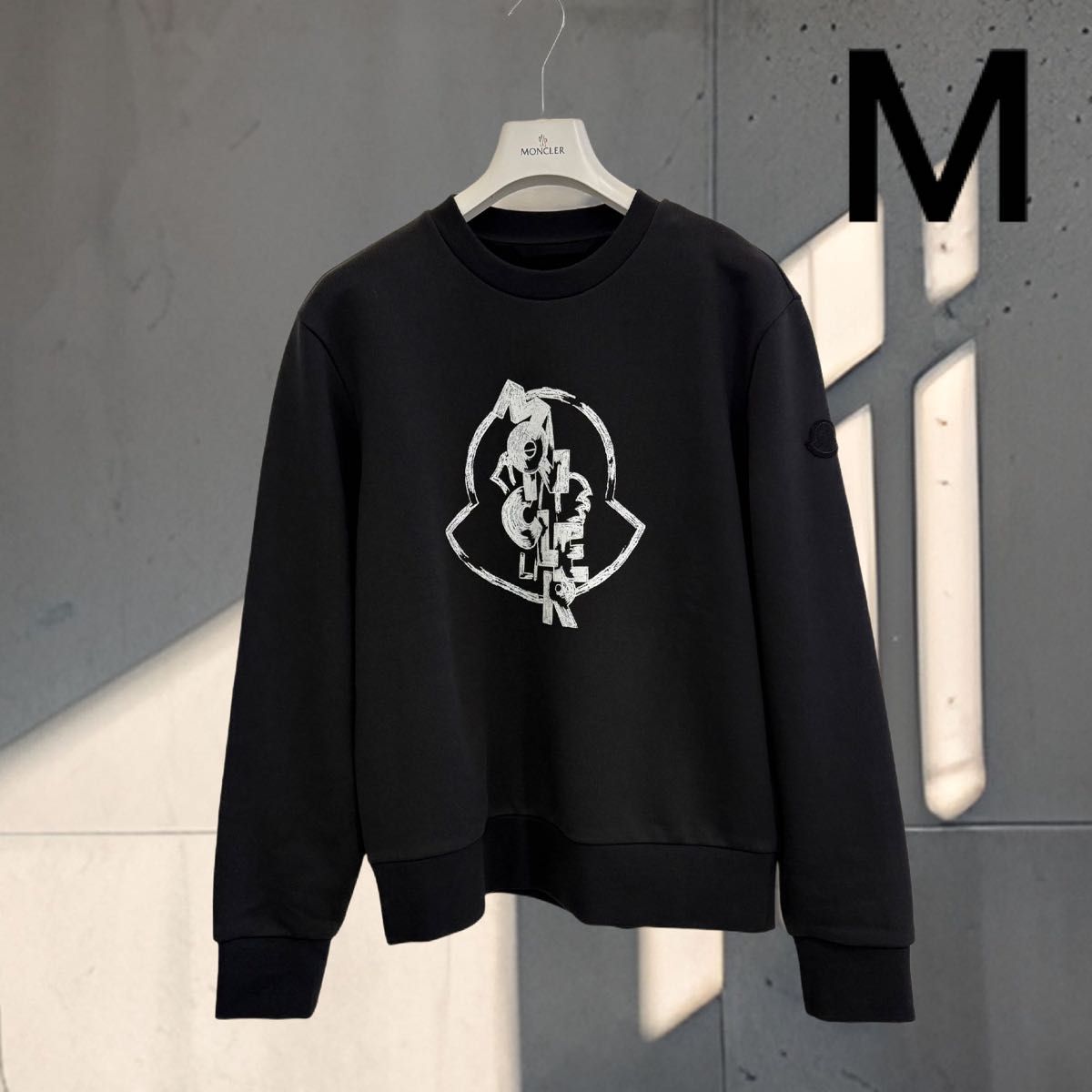 新品 MONCLER スウェット トレーナー 長袖 トップス ブラック 新品 MONCLER スウェット トレーナー 長袖 トップス ブラック