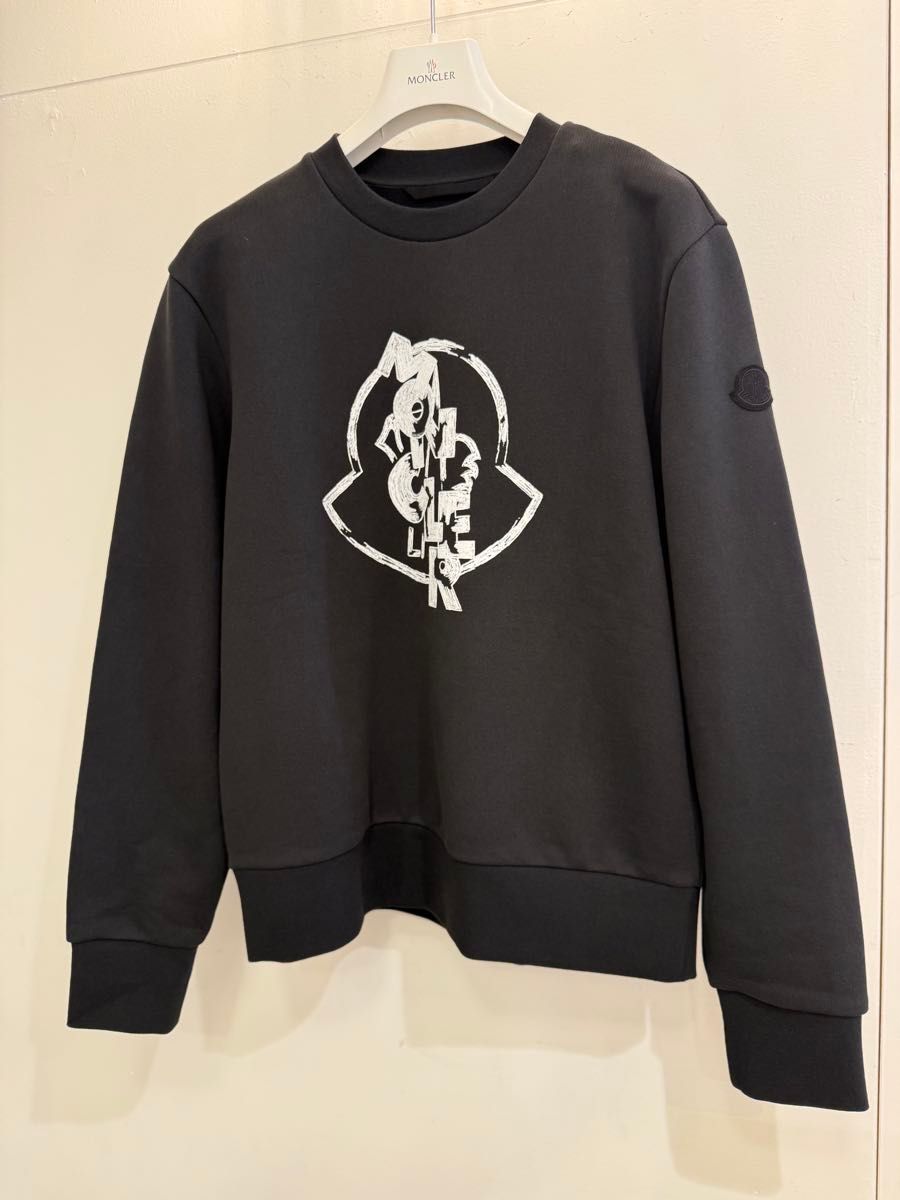 新品 MONCLER スウェット トレーナー 長袖 トップス ブラック 新品 MONCLER スウェット トレーナー 長袖 トップス ブラック