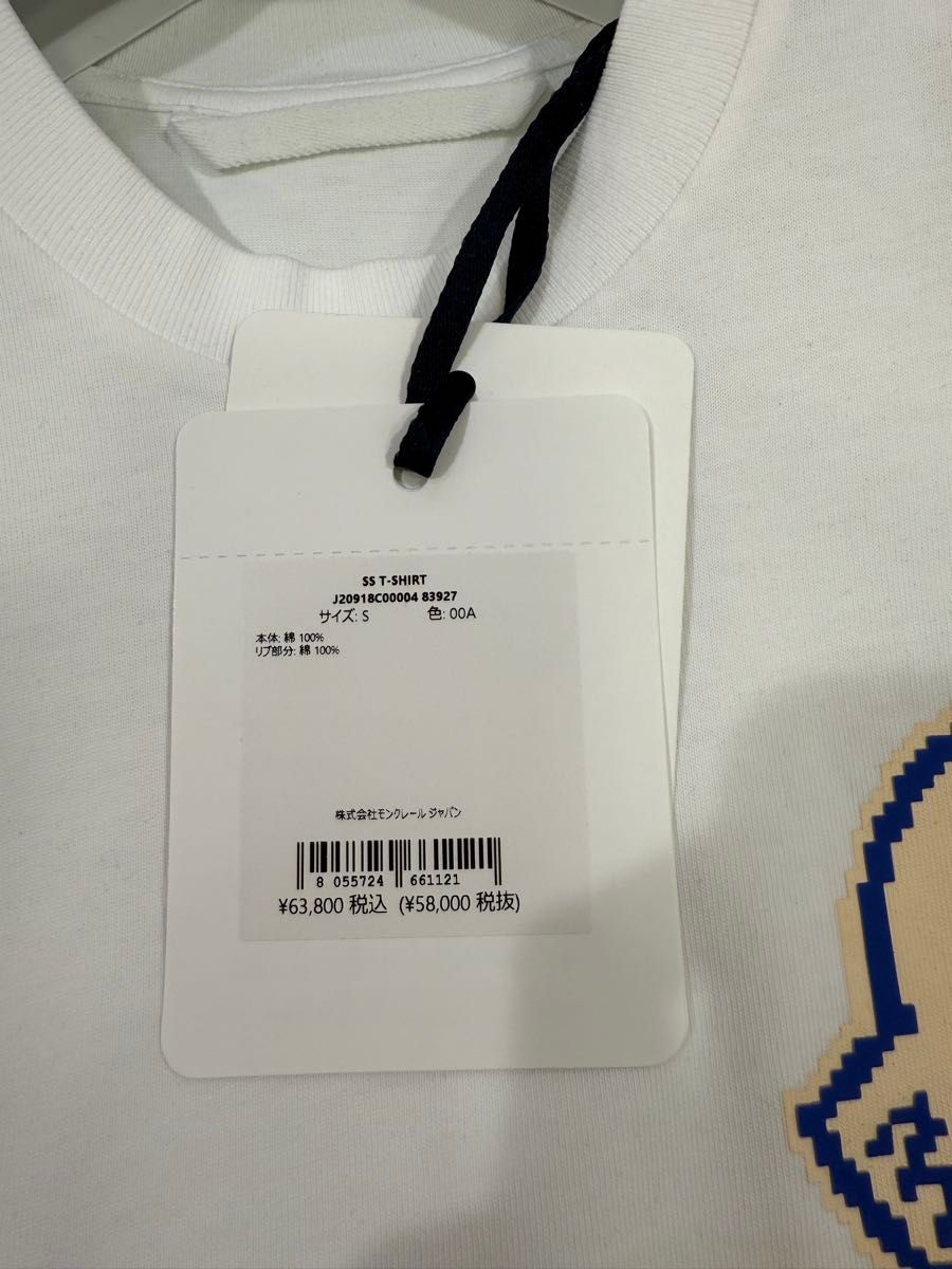 新品 MONCLER Tシャツ ホワイト 半袖 白 半袖Tシャツ メンズ S 新品 MONCLER Tシャツ ホワイト 半袖 白 半袖Tシャツ メンズ S
