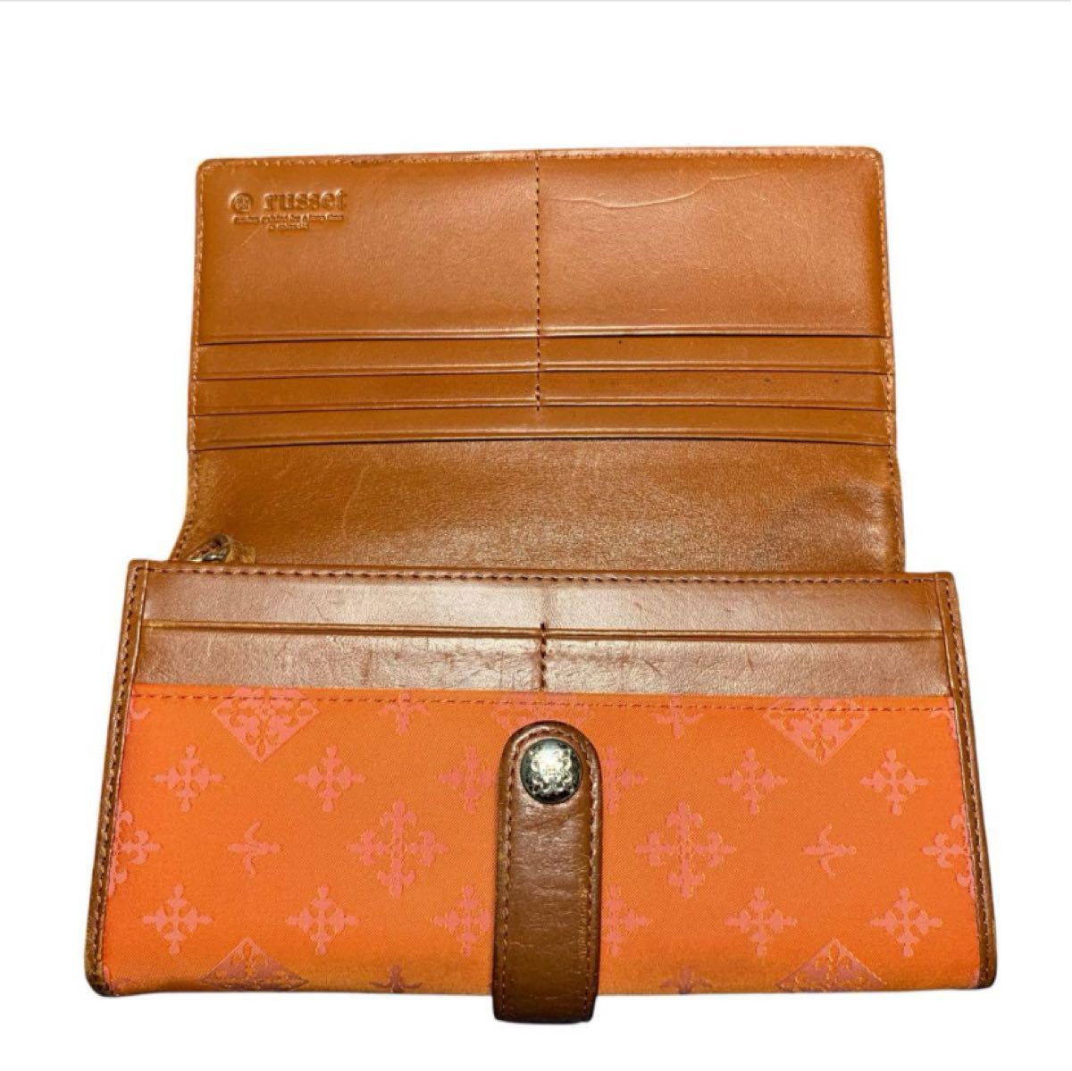 russet】 ラシット 長財布 オレンジ ナイロン レザー|Yahoo russet】 ラシット 長財布 オレンジ ナイロン レザー|Yahoo