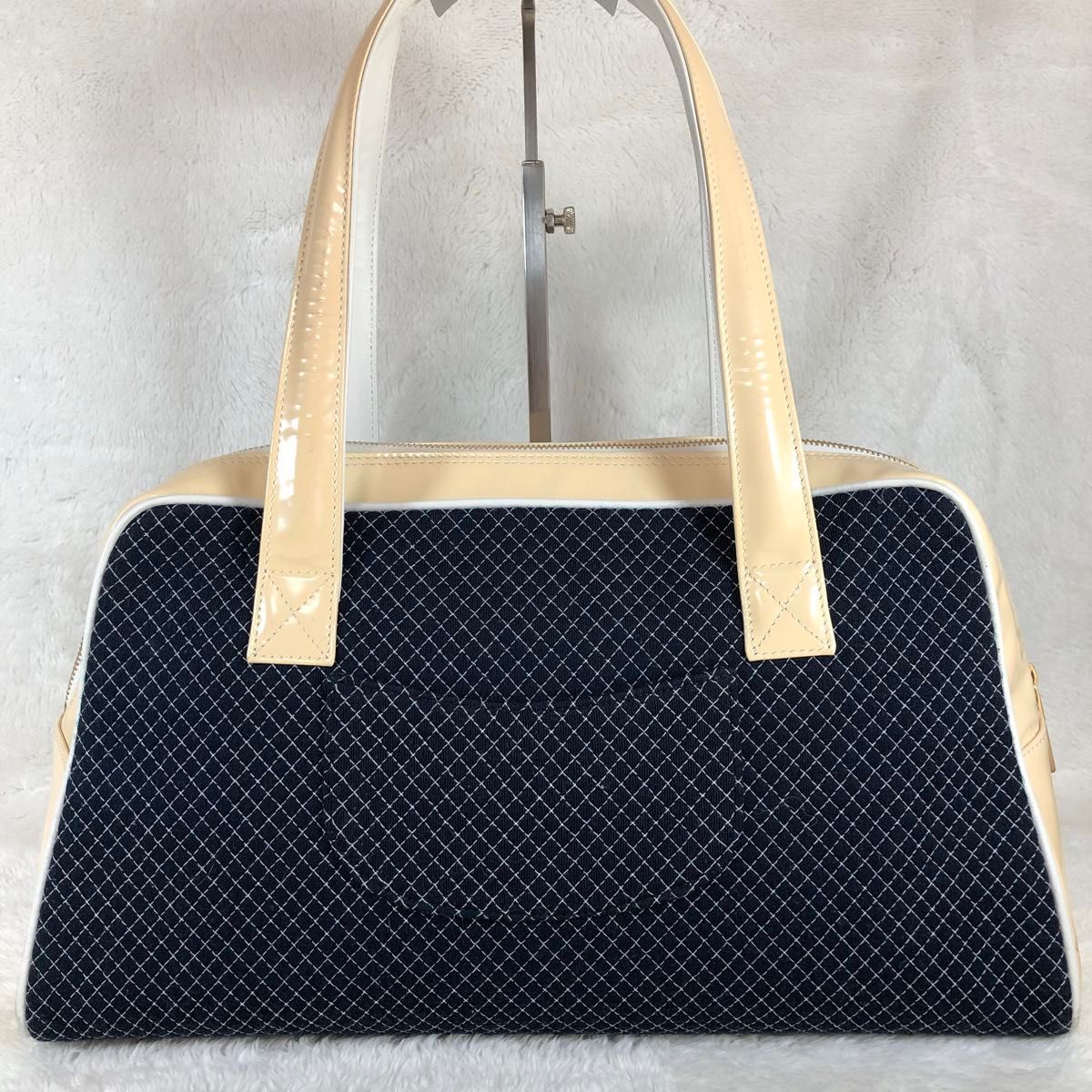 シャネル ハンドバッグ ココマーク キルティング キャンバス シャネル ハンドバッグ ココマーク キルティング キャンバス