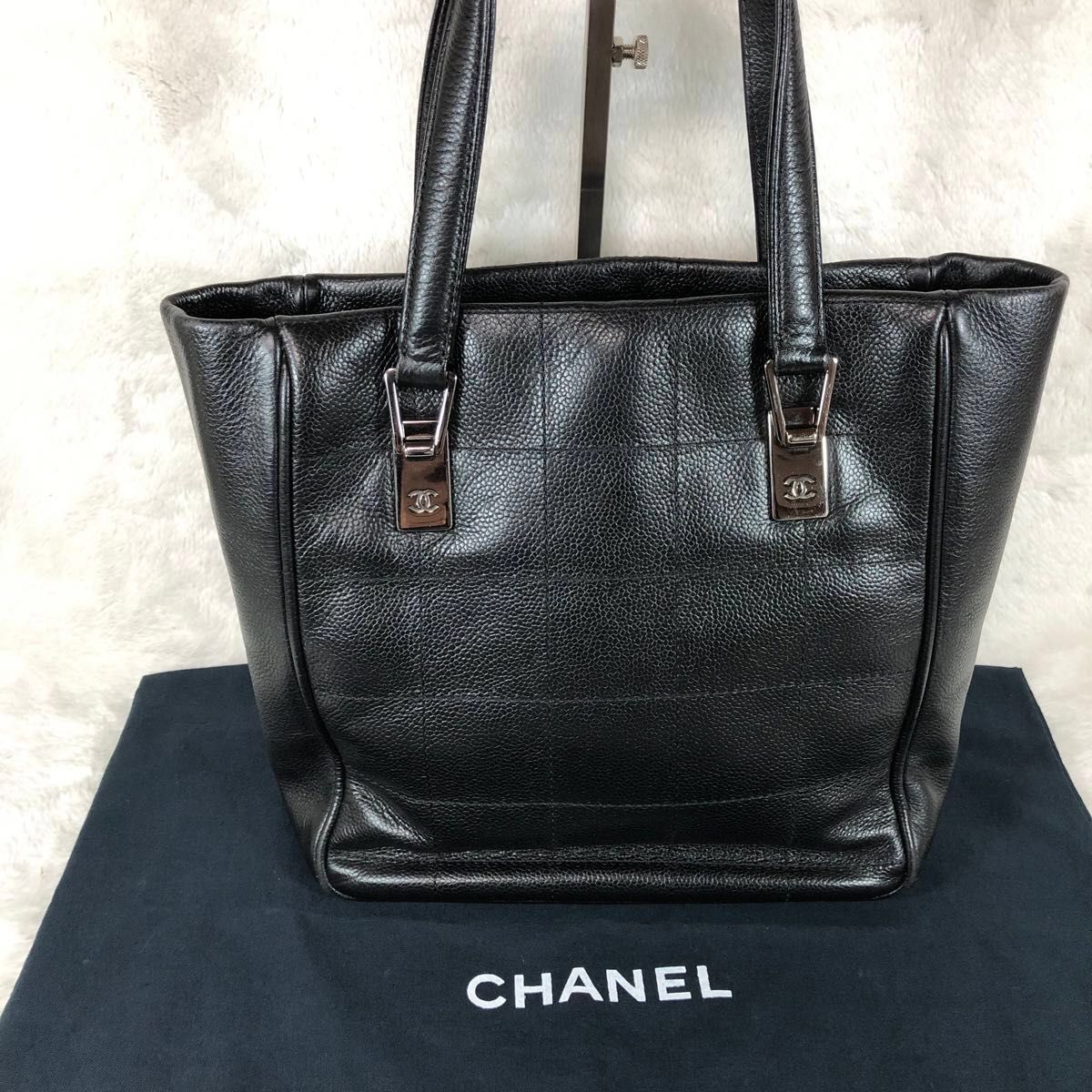 CHANEL シャネル チョコバー トートバッグ ハンドバッグ レザー CHANEL シャネル チョコバー トートバッグ ハンドバッグ レザー