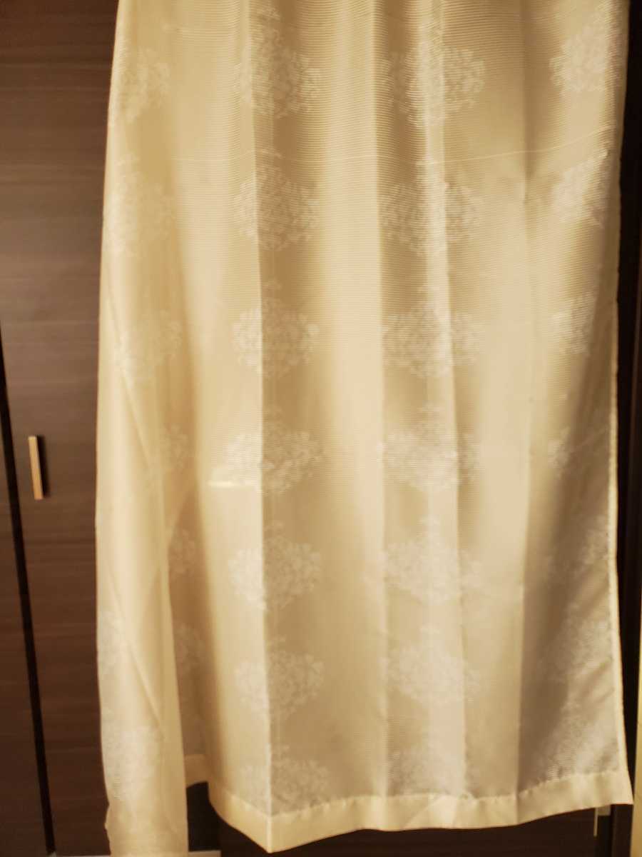【美品】Francfranc レースカーテン アイボリー 100×198cm