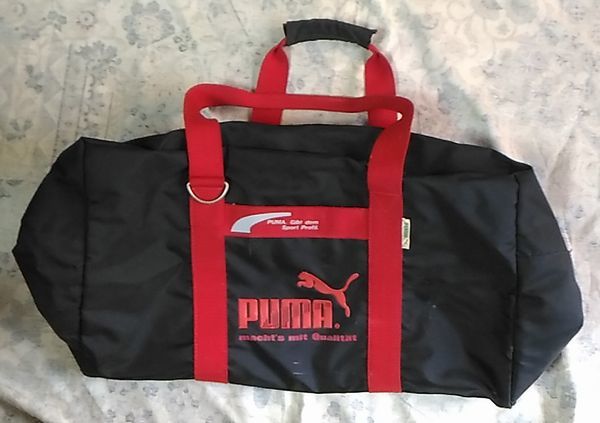 ヤフオク! - 中古 PUMA バッグ 黒/赤 プーマ 昭和レトロ 当時も...