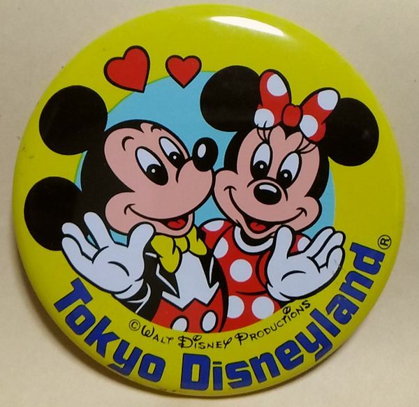 東京ディズニーランド 缶バッジ ミッキーマウス ミニーマウス TDL 昭和レトロ 開園当初の初期デザイン Tokyo Disneyland_画像7