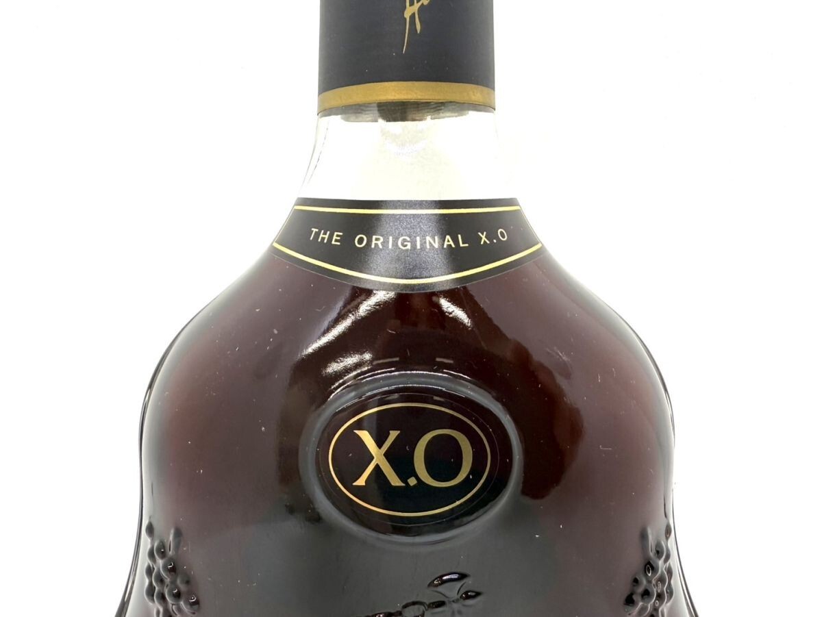 W854-H32-443 Hennessy ヘネシー XO クリアボトル 黒キャップ W854-H32-443 Hennessy ヘネシー XO クリアボトル 黒キャップ