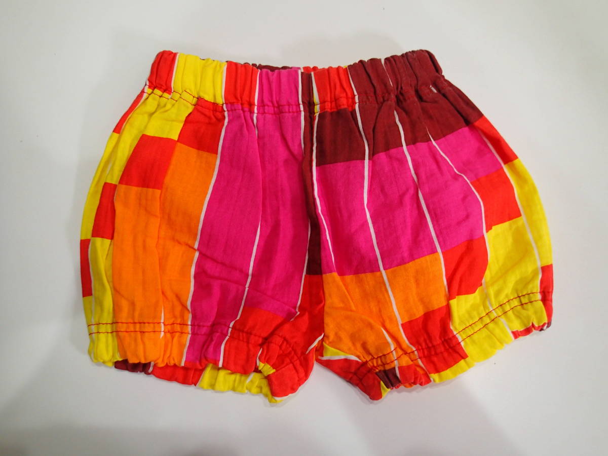 * Boo Foo Woo b Lee z Junk store /BOO FOO WOO 70.* unused goods / for baby thin pants ( pink * orange series color )/ waist * hem rubber s1658