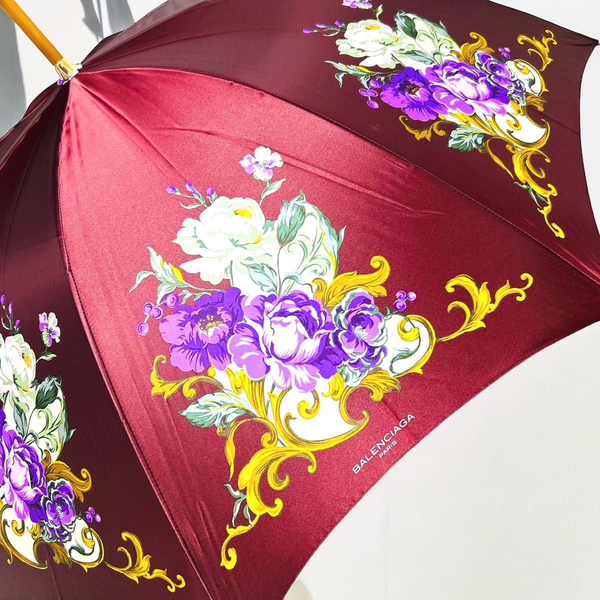 極美品】【希少廃盤品】BALENCIAGA 高級花柄傘 日傘 正規品 極美品】【希少廃盤品】BALENCIAGA 高級花柄傘 日傘 正規品