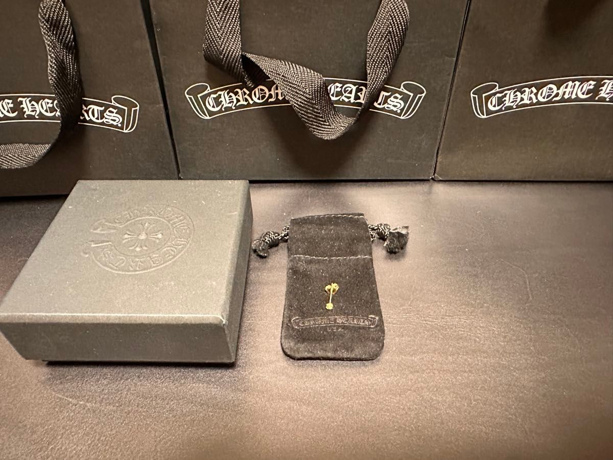 新古品】CHROME HEARTS ミニクロスボール スタッド ピアス 22K 新古品】CHROME HEARTS ミニクロスボール スタッド ピアス 22K