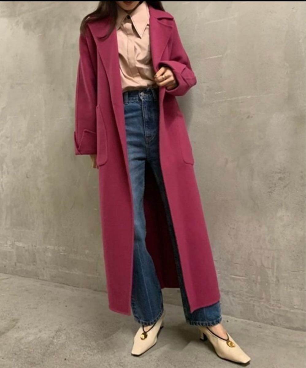美品 Mila Owen ミラオーウェン 接結ロングトレンチコート 美品 Mila Owen ミラオーウェン 接結ロングトレンチコート