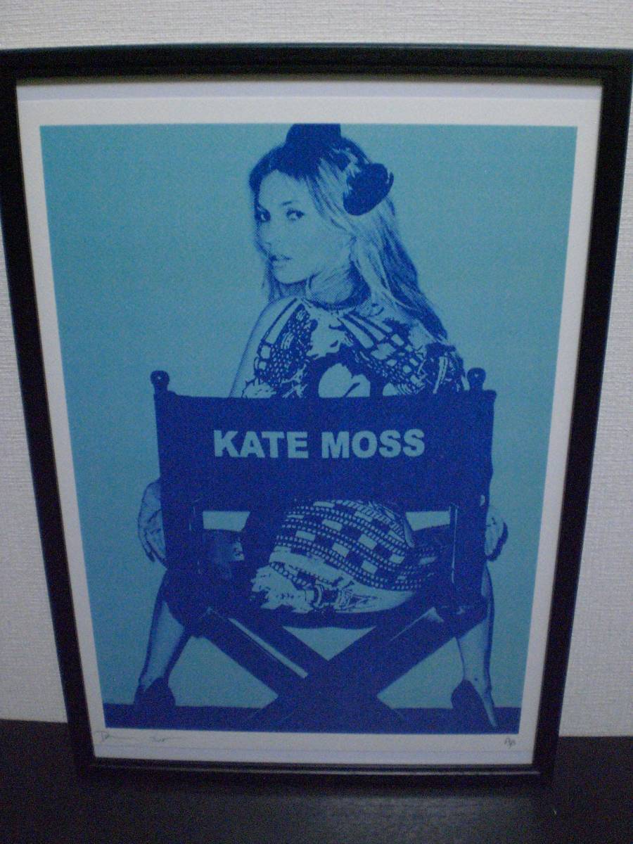 額付き DEATH NYC 限定 ケイト・モス Kate Moss シルクスクリーン ポスター KAWS KOZIK COOP BANKSY 村上隆