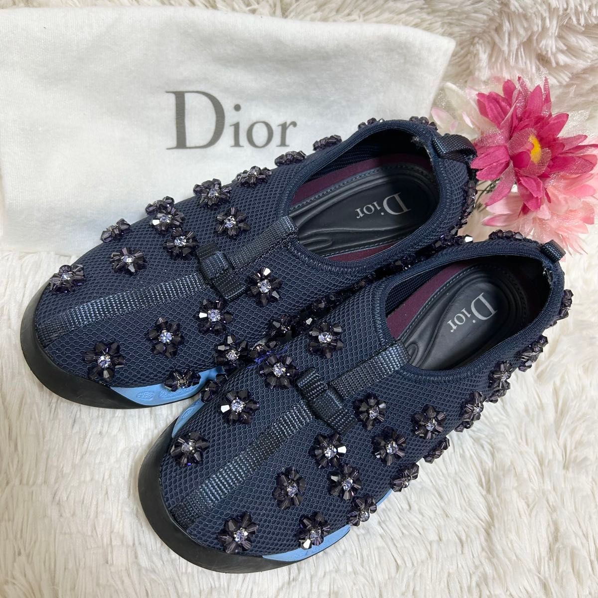 美品】クリスチャンディオール Dior フュージョン スニーカー 美品】クリスチャンディオール Dior フュージョン スニーカー
