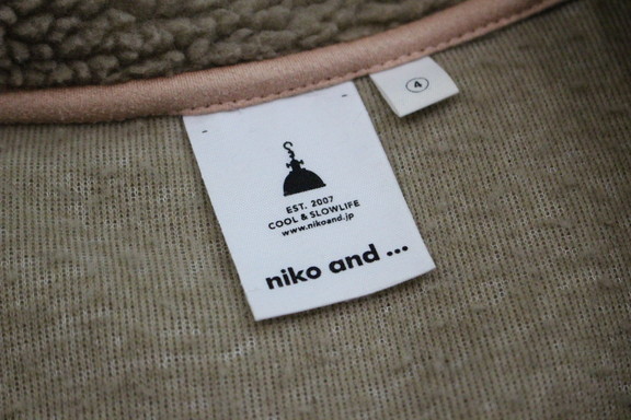 niko and... レトロ ボアフリース ジャケット ハーフジップ size 4 クラシック アウトドア （XL)_画像3